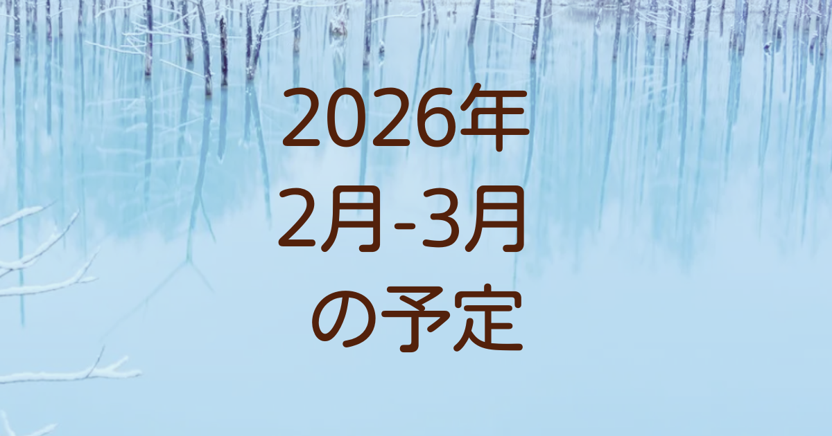 2026年2月-3月予定